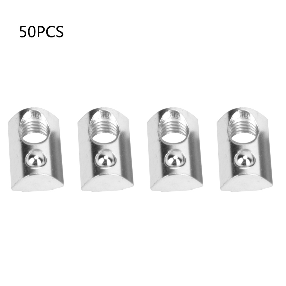 50 Stück Europäische Standard-t-well-elastikmuttern Für Vernickelte Kohlenstoffstahl-aluminiumprofile M8