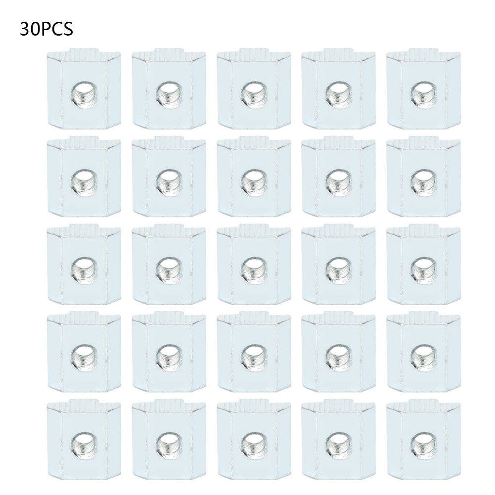 Packung Mit 30 T-förmigen Gleitmuttern, Serie 40, Kohlenstoffstahl, Für Europäische Aluminiumprofile, M6-gewindegleitmuttern