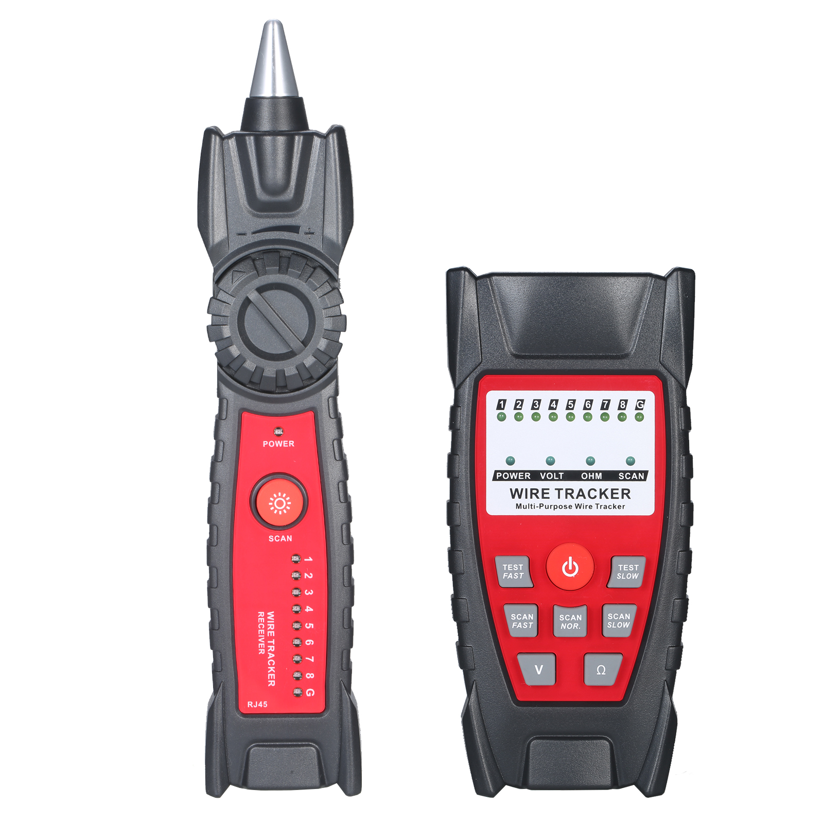 Tragbarer Multifunktions-kabelsucher, Rj11-zu-rj45-kabeltester Für Telefon- Und Netzwerkleitungen, Mit Kopfhöreranschluss Und Led-leuchte Für Die Netzwerkwartung