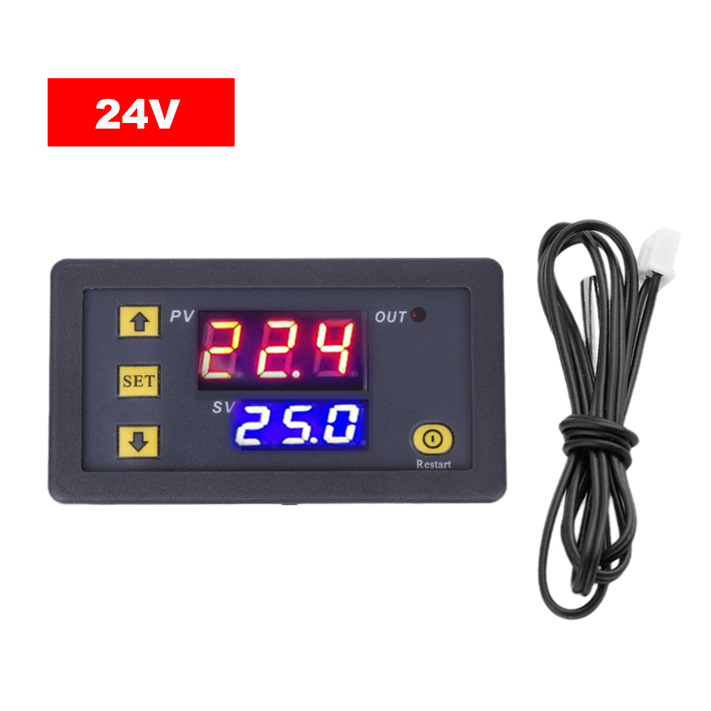 Mini-temperaturregler 3230 Modulthermostat Mit Led-digitalanzeige, Relais Für Heizung Und Kühlung, -55 Bis 120 °c, Ntc10k 1 M Sonde, 12 V/24 V, 110–220 V Ac