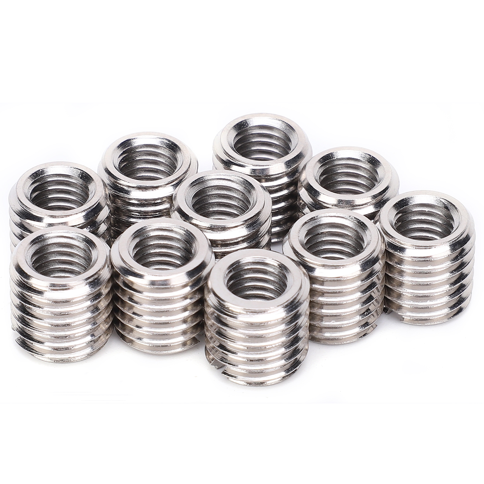 10 Stück Schlitz-reparaturmuttern, Reduzierringgewinde, Edelstahl 303, M8x1,25 Auf M12x1,75, 12 Mm Adaptereinsätze