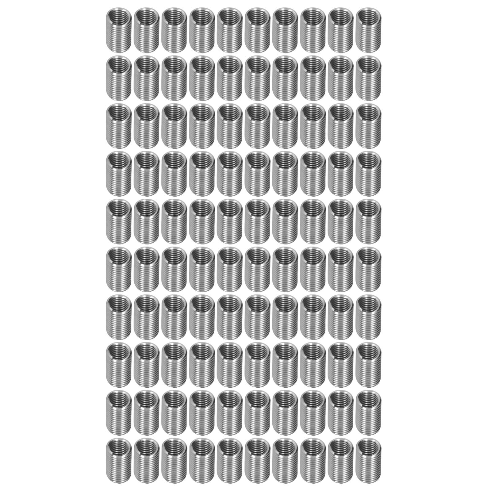 100 Gewindeeinsätze, Gewindebuchsen, Edelstahl Sus304, M6x1, 3d-reparatur, Innen-/außengewinde