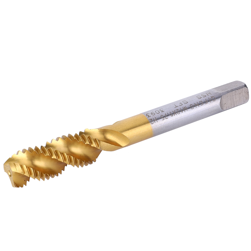 Praktischer M12 X 1,75 Mm Spiralgewindebohrer Aus Schnellarbeitsstahl, Gewindebohrer Für Schrauben Und Bohrwerkzeuge
