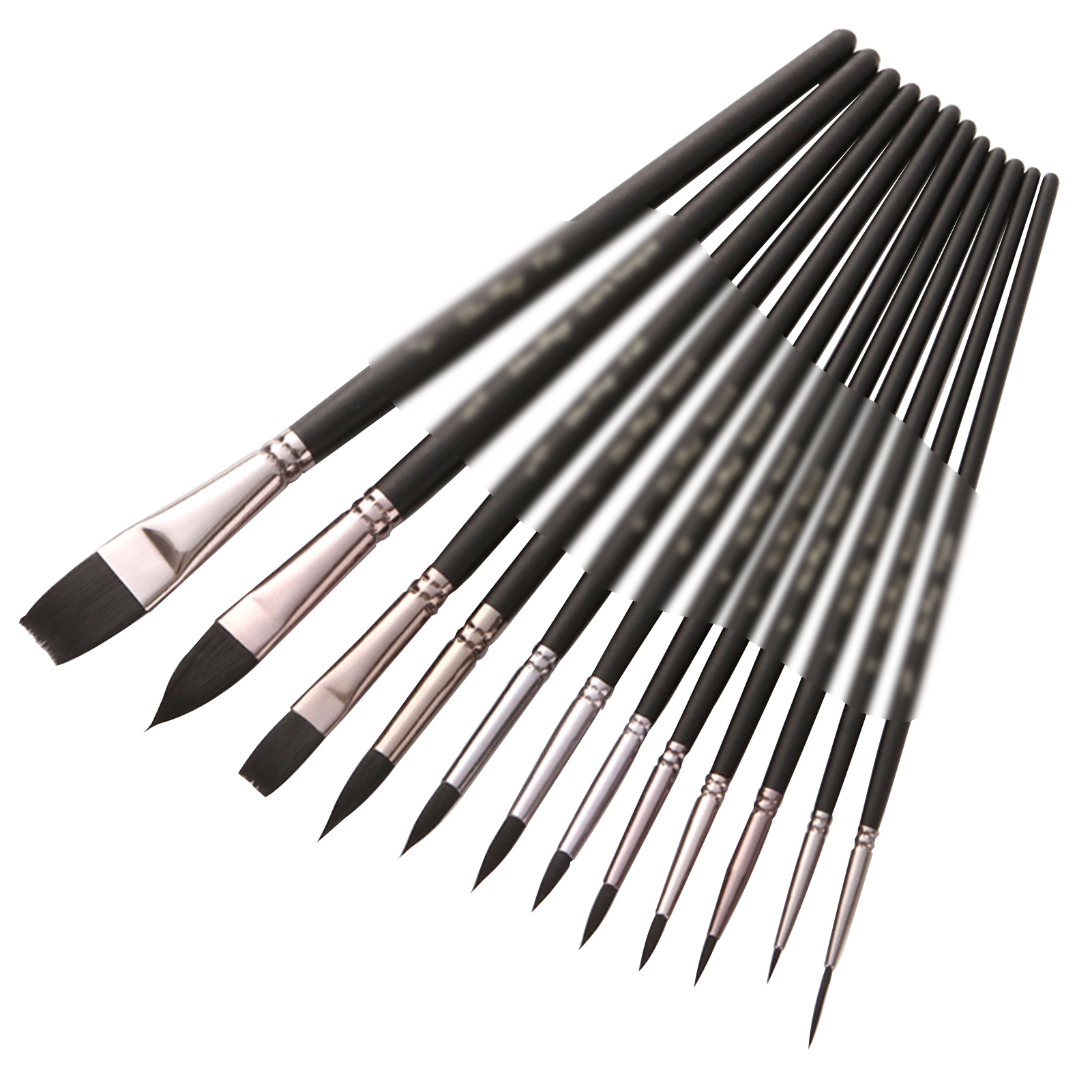 12-teiliges Professionelles Pinselset Mit Nylonborsten Und Eleganten Holzgriffen, Perfektes Geschenk Für Künstler Jeden Alters, Für Acryl-, Öl-, Aquarell-, Gouache-, Körper- Und Gesichtsbemalung, Mini