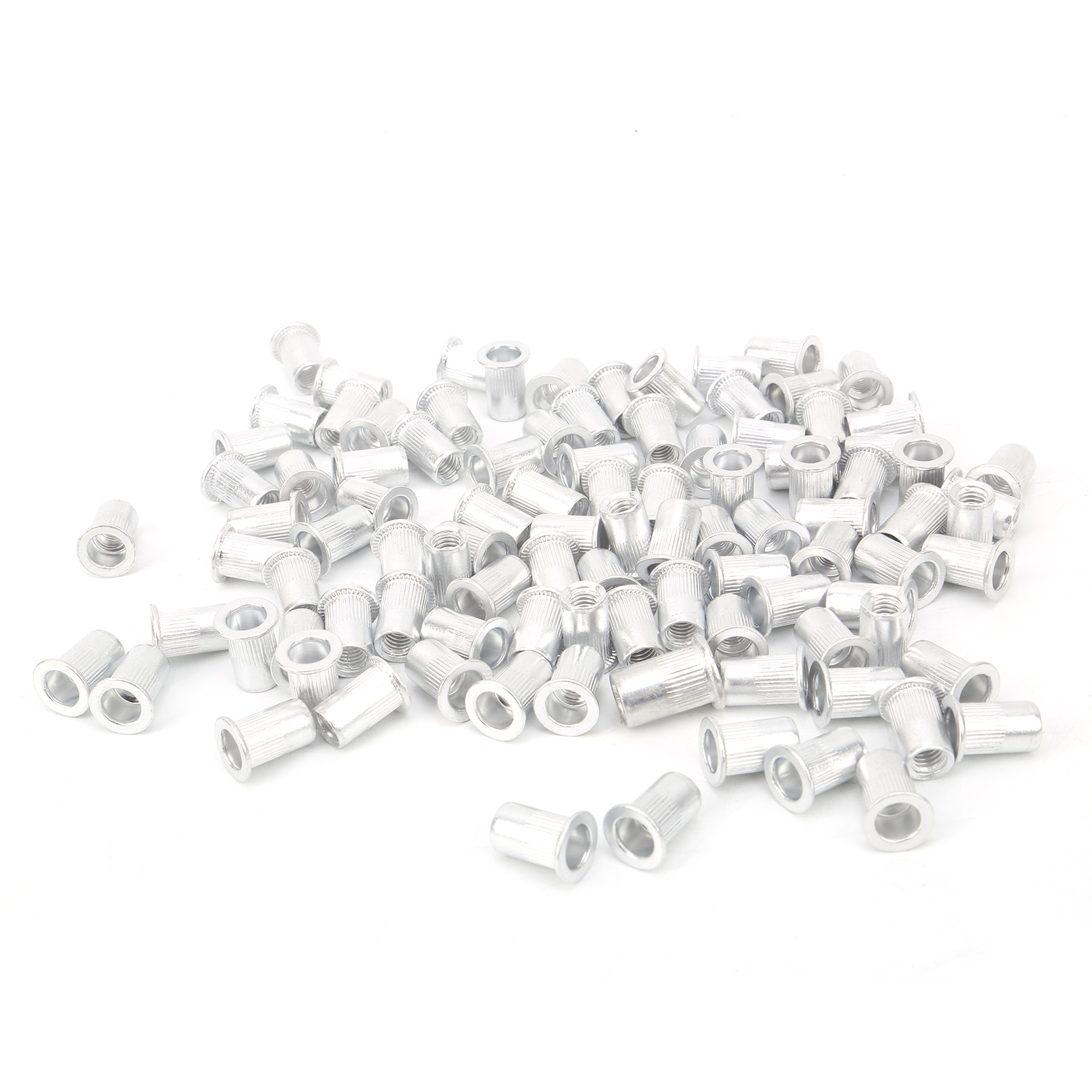 100 Stück Nietmuttern, Aluminium, Flachkopf, Vertikal, Wj-30045 M6