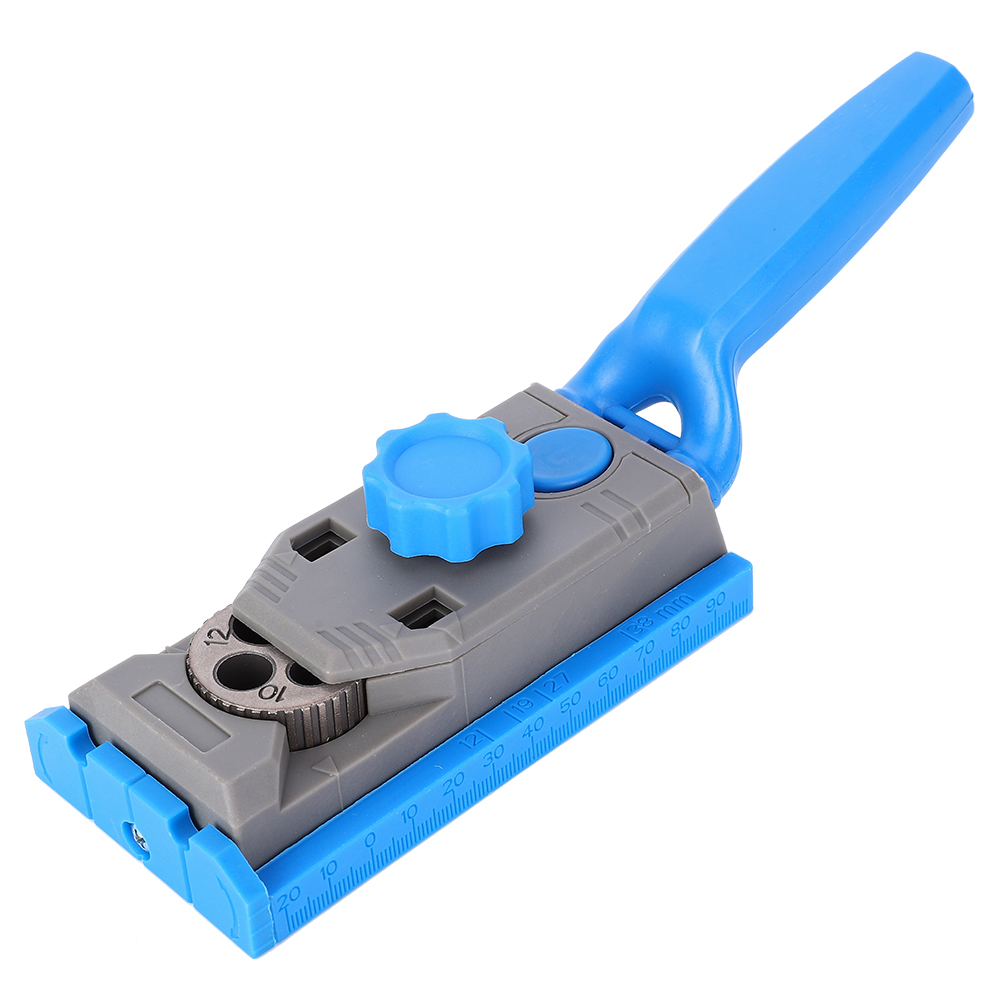 Winkelbohrlehre Mit Skala, Holzbearbeitungszubehör, Eisenwaren, 1 Blaue Winkelbohrlehre
