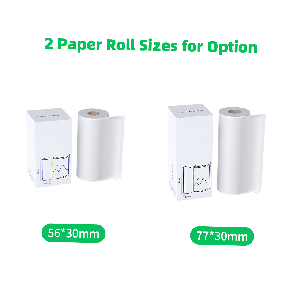 Peripage 56 X 30 Mm Transparente Fotoaufkleber, Bpa-freies Thermopapier, Zum Aufrollen, Wasserfest, Ölbeständig, Wischfest, Für Peripage A6/a8/a9/a9s/a9 Pro/a9 Max/a9s Max Pocket Mini Bluetooth-thermo