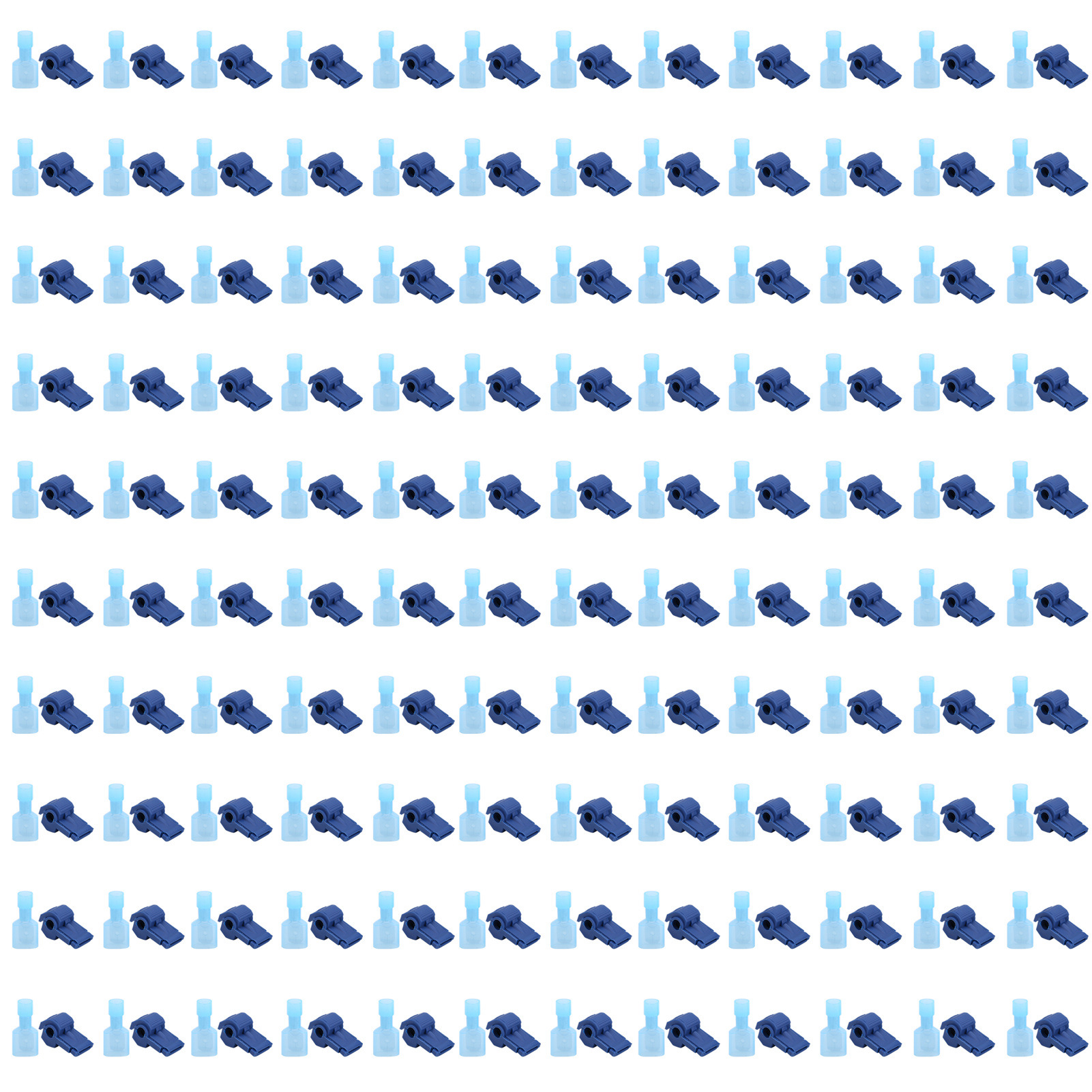 Sortimentsset Mit 120 Paar Ttap Schnellanschluss-abzweigverbindern Für Elektrische Kabel (blau)