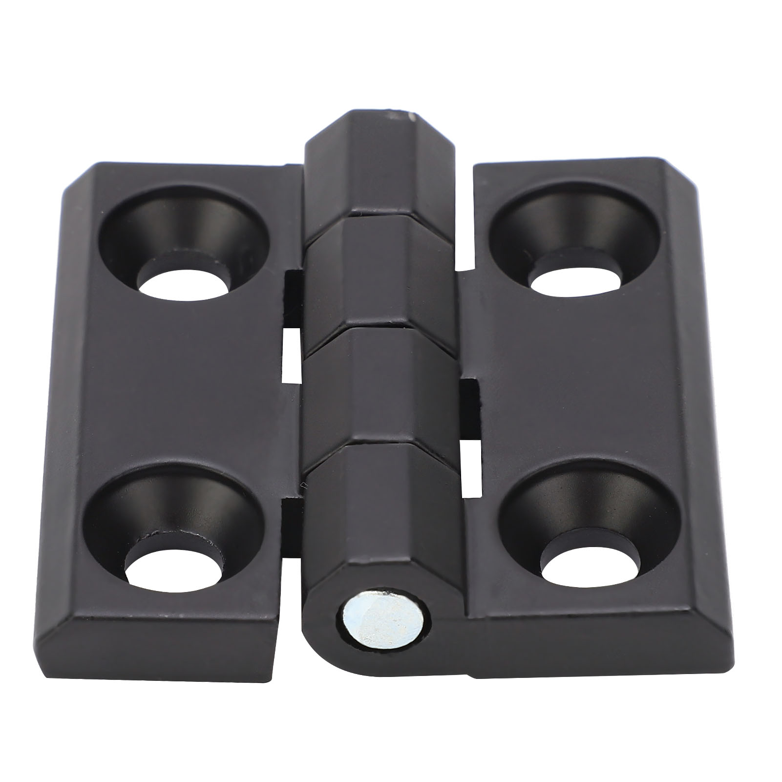 Schraubbares Scharnier Mit Doppelter Druckfeder Aus Zinklegierung Für Drehtüren Von Möbeln, 58 X 58 Mm, Schwarz, 1 Stück