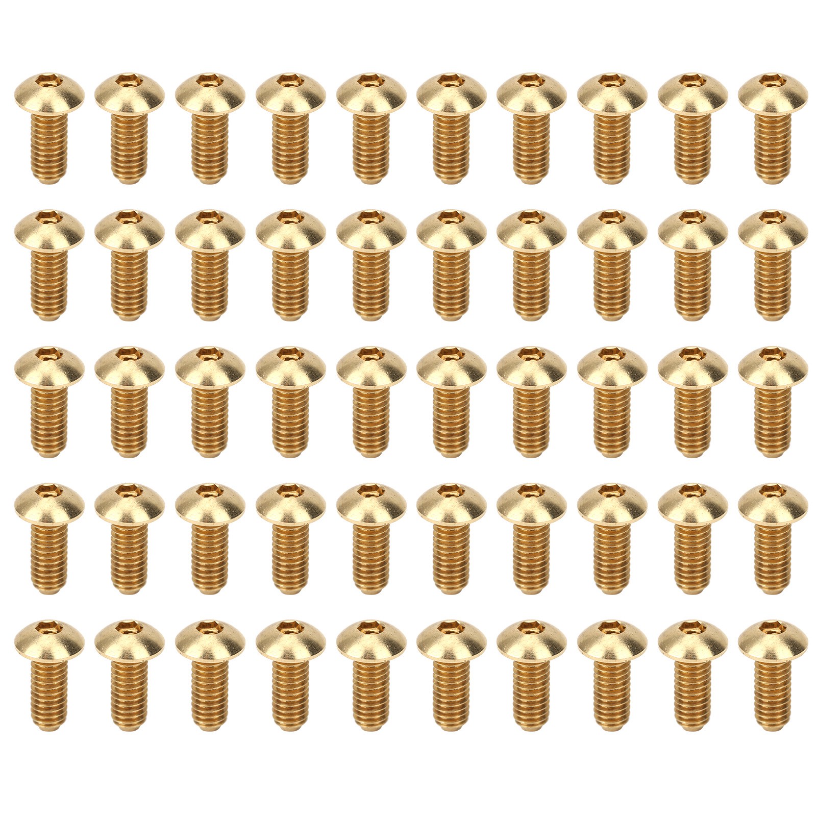50 Stück Sechskant-linsenkopfschrauben Aus Reinem Kupfer, Befestigungselemente, M4 X 10 Mm