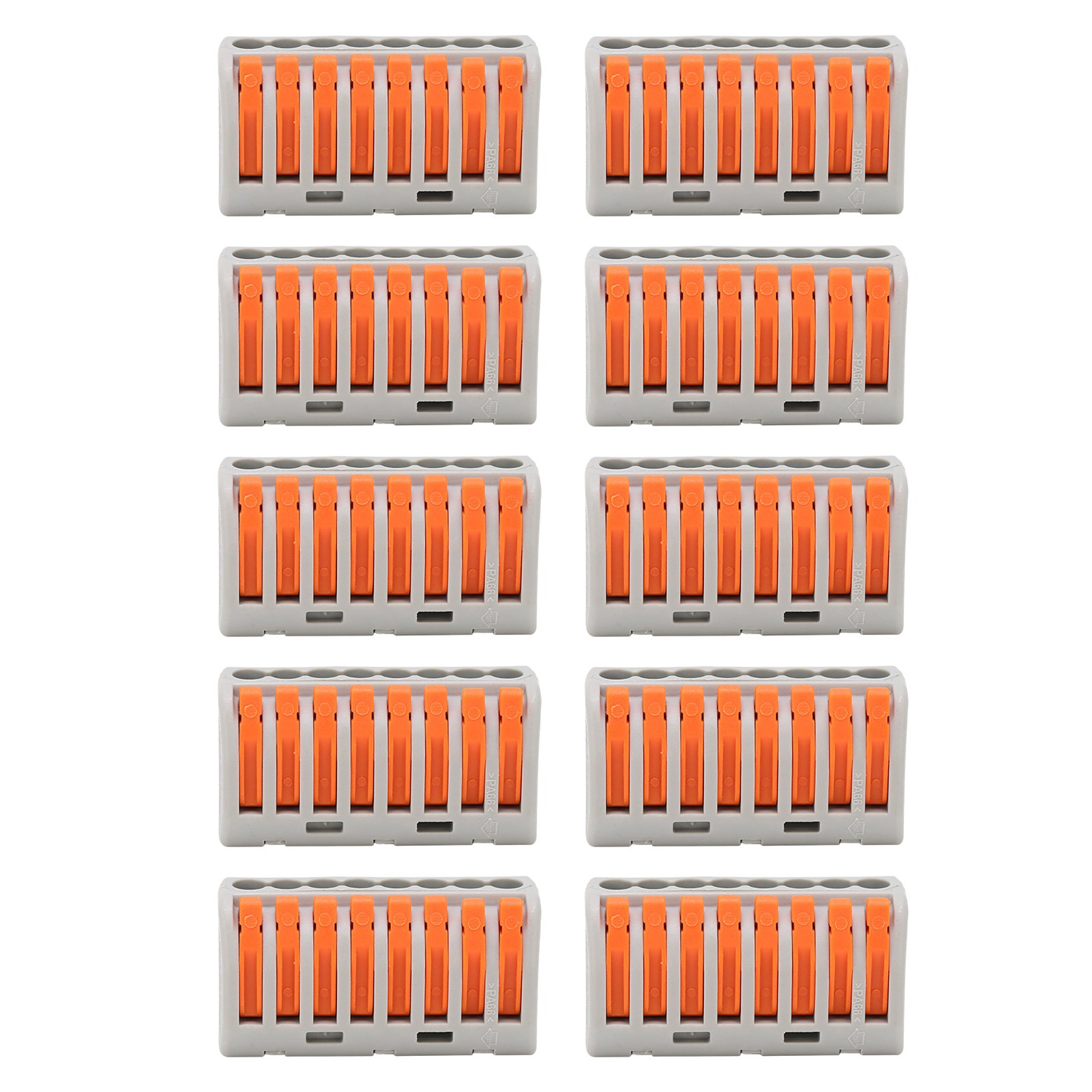 Packung Mit 10 Hebelklemmen Pct-218, Schnellverbinder Für Starre Und Flexible Kabel, Aus Flammhemmendem Polycarbonat