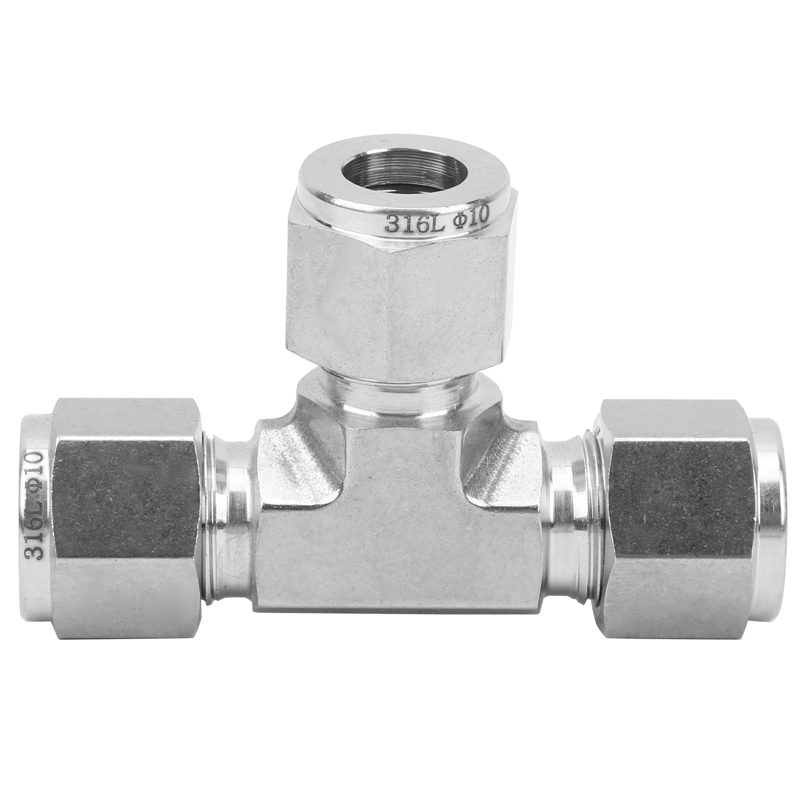 Kompressionsring-verschraubung, Gleichschenkliges T-stück Aus Geschmiedetem Edelstahl 316 Ss-600-3ф10