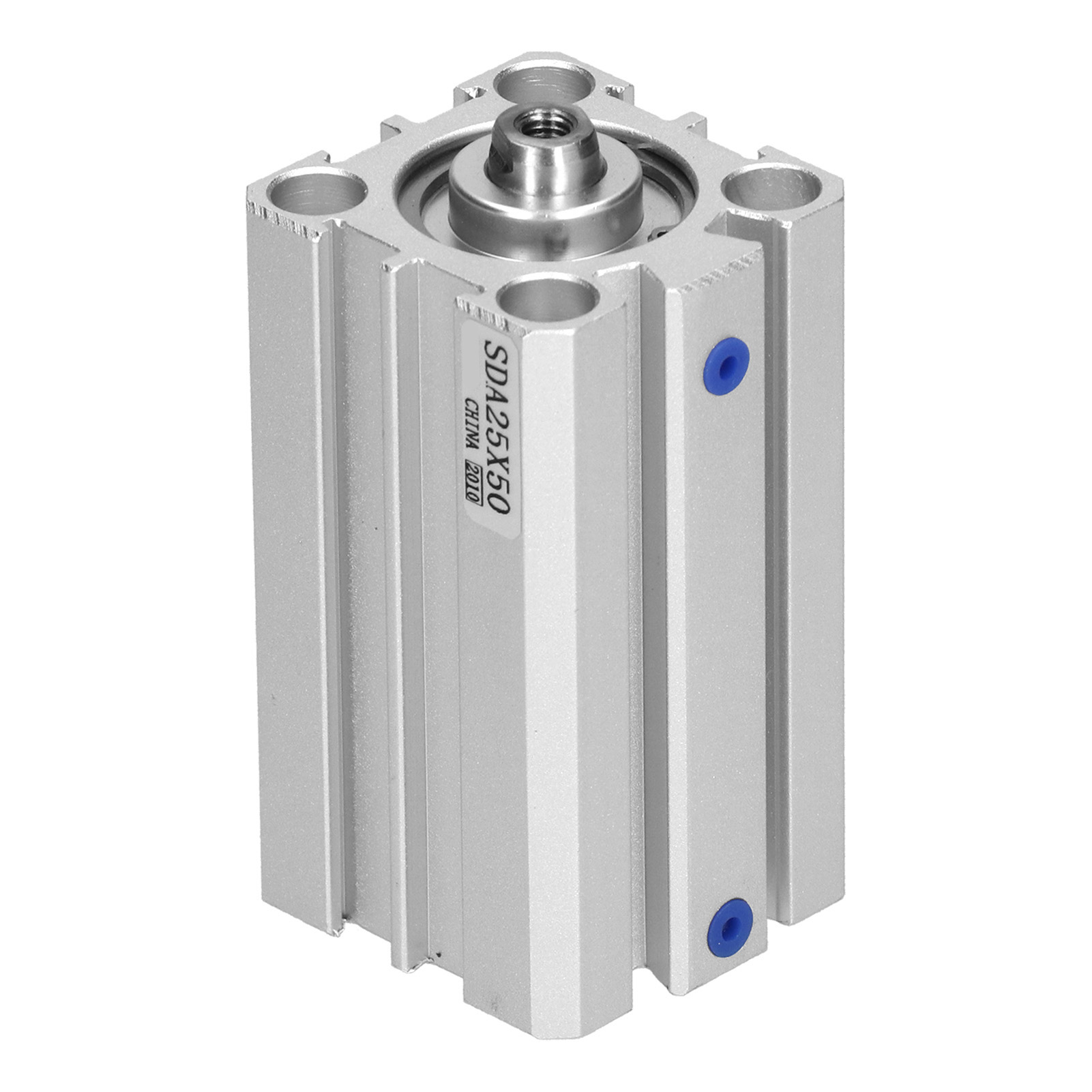 Doppeltwirkender Pneumatischer Flachzylinder Aus Aluminium Sda25x50, 25 Mm Bohrung, Druckluftkomponenten Und Zubehör