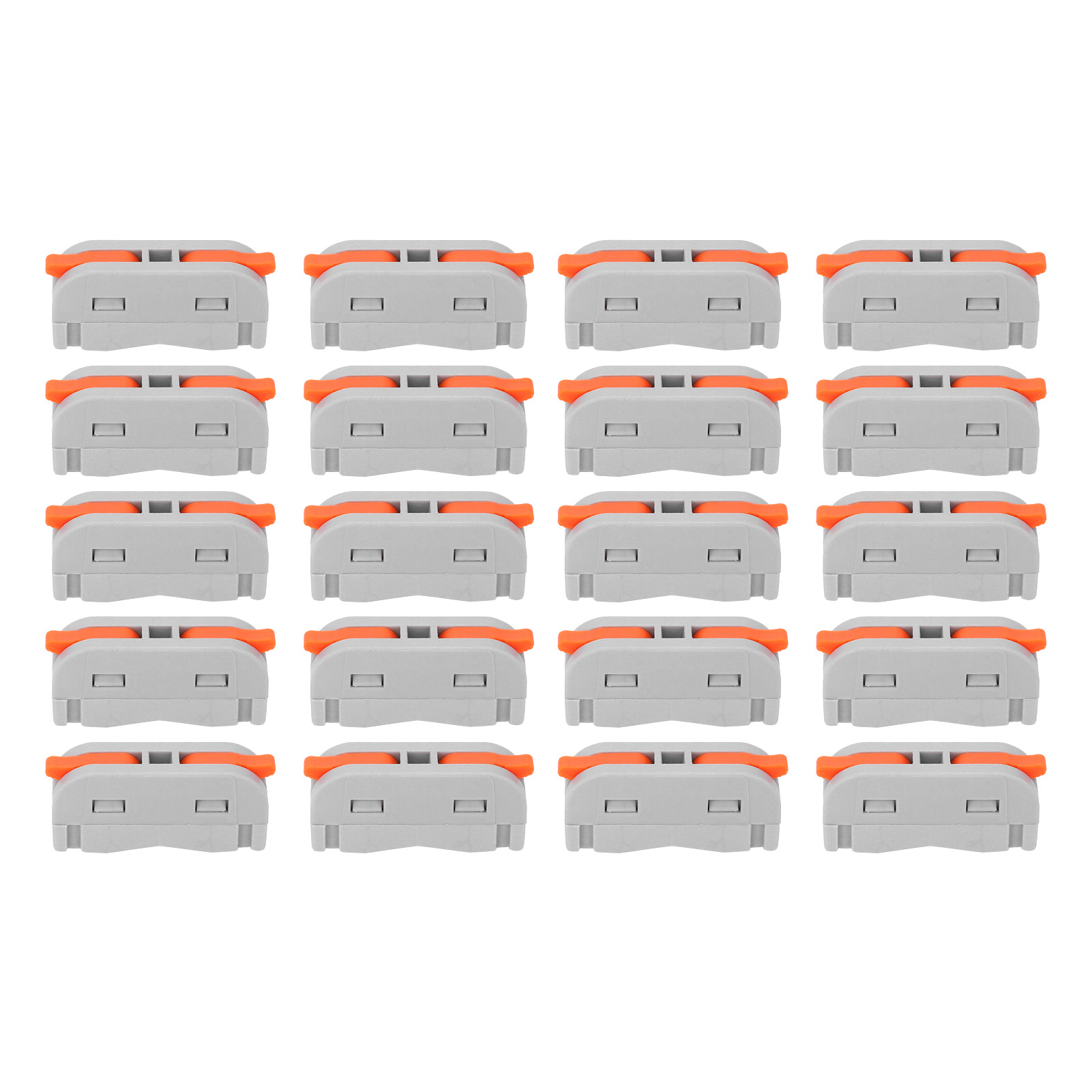 20 Stück Mini-hebelmutter-leitungsverbinder, 1 Eingang, 1 Ausgang, Schnellanschlussklemme, 250 V