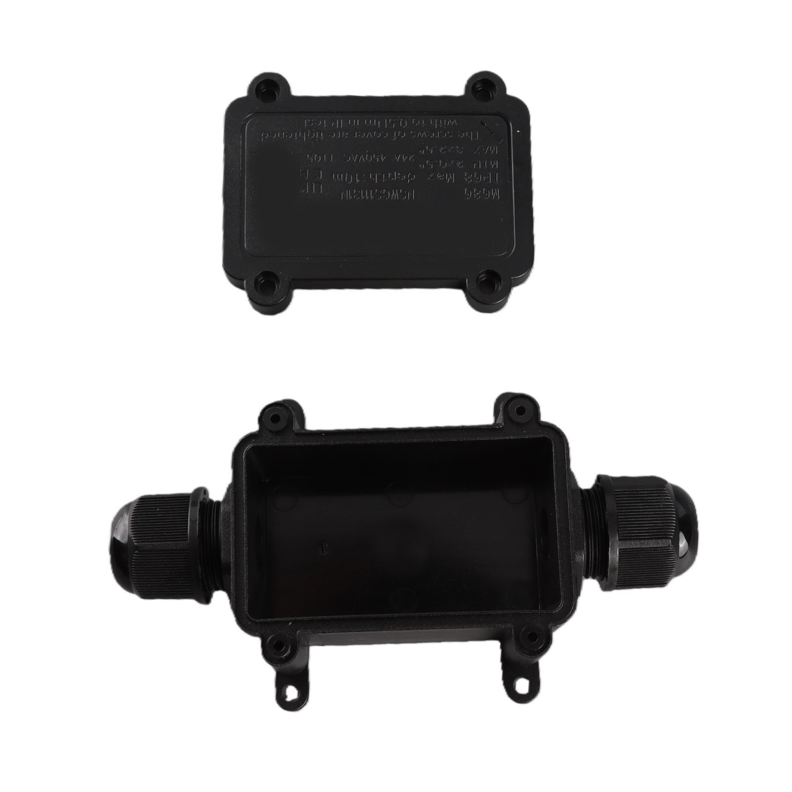 Ip68 Wasserdichte 2-wege-kunststoff-m686-anschlussdose Für Led-straßenbeleuchtung, Schwarz.