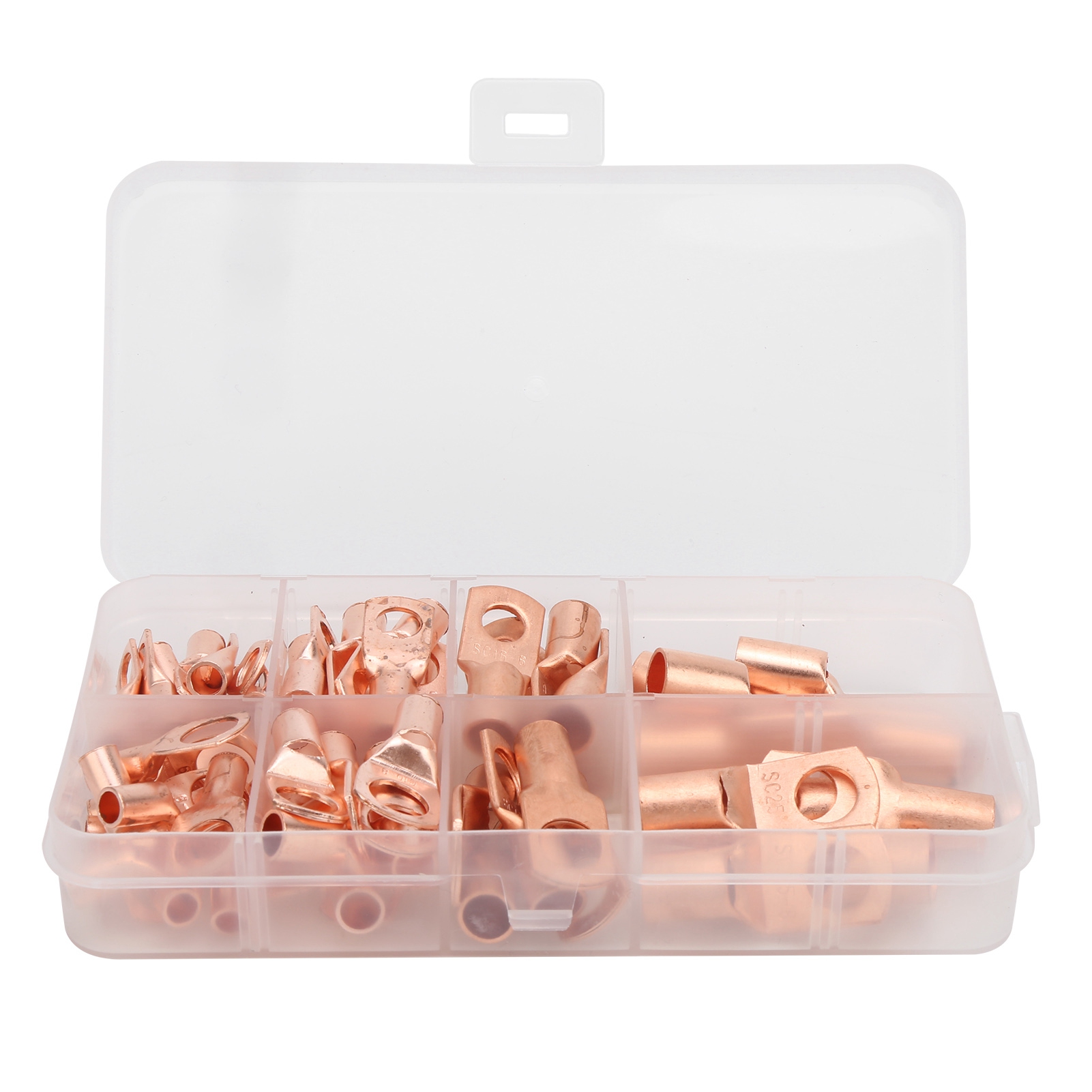 60 Stück Kupfer-augenklemmen-crimpverbinder-set Für Elektrische Kabel Sc6-sc25