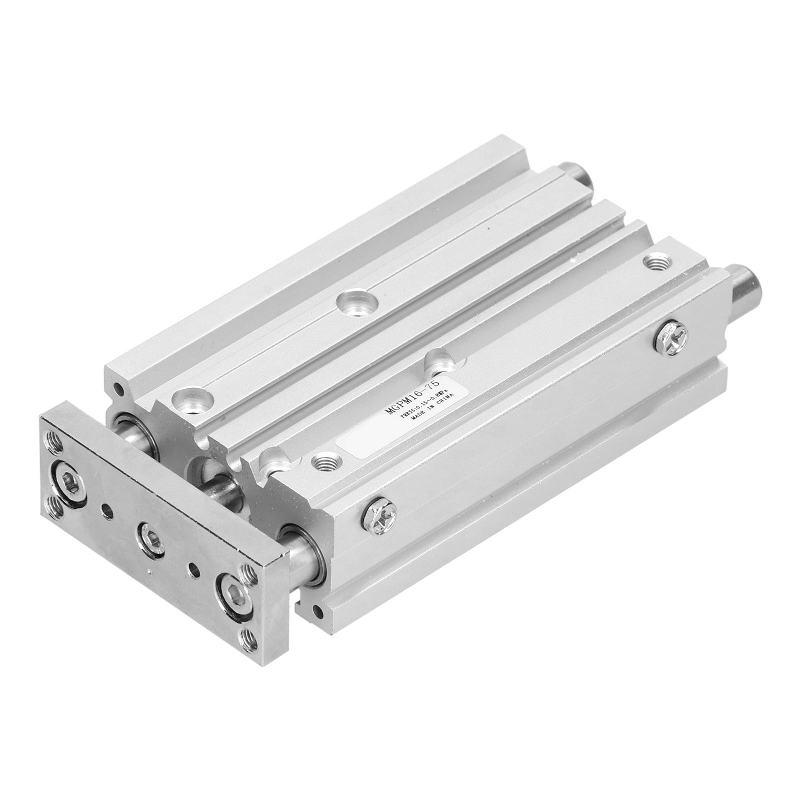Pneumatischer Zylinder Mit Dreifach Geführter Kolbenstange Für Smc Aus Aluminiumlegierung Mgpm16x75