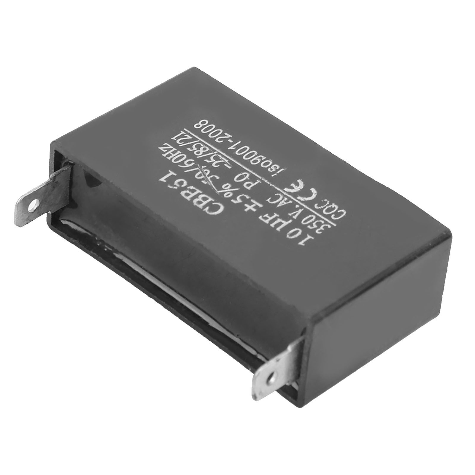 Anlaufkondensator Cbb61 Für Lüftermotoren, Kunststoff, 350 V Ac, 10 Μf ±5 %, 50/60 Hz