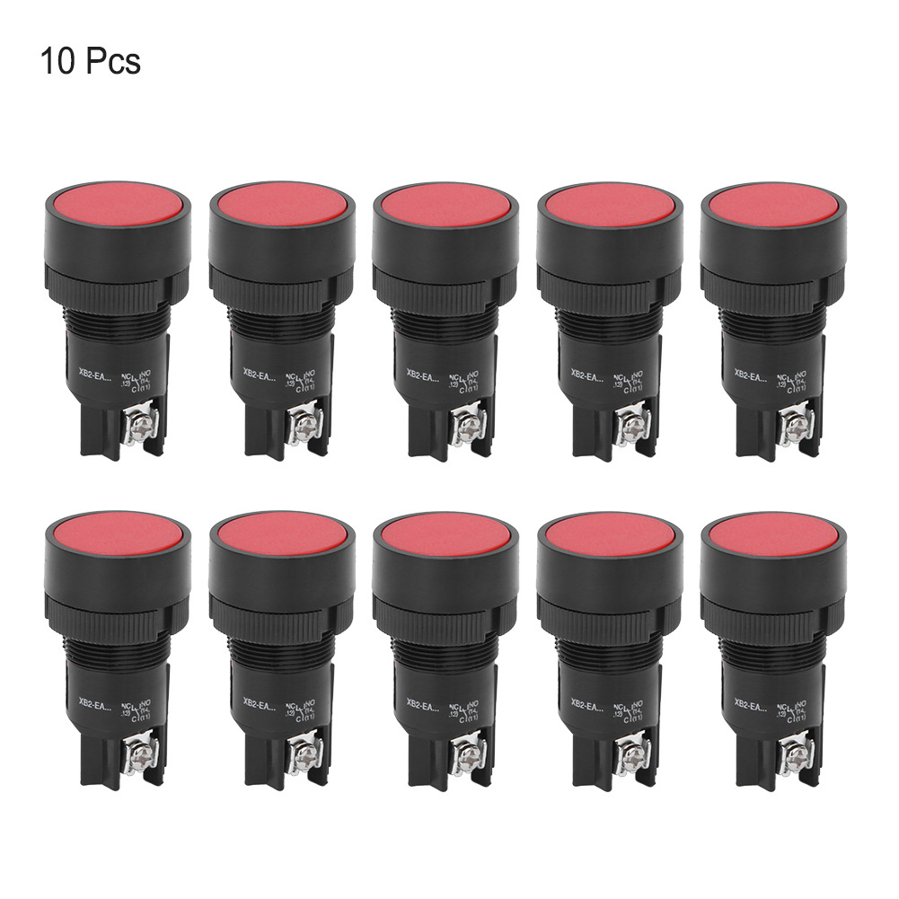 Packung Mit 10 Drucktastern Xb2-ea, 660v 10a Steuerschalter, Roter Reset-knopf Xb2-ea145