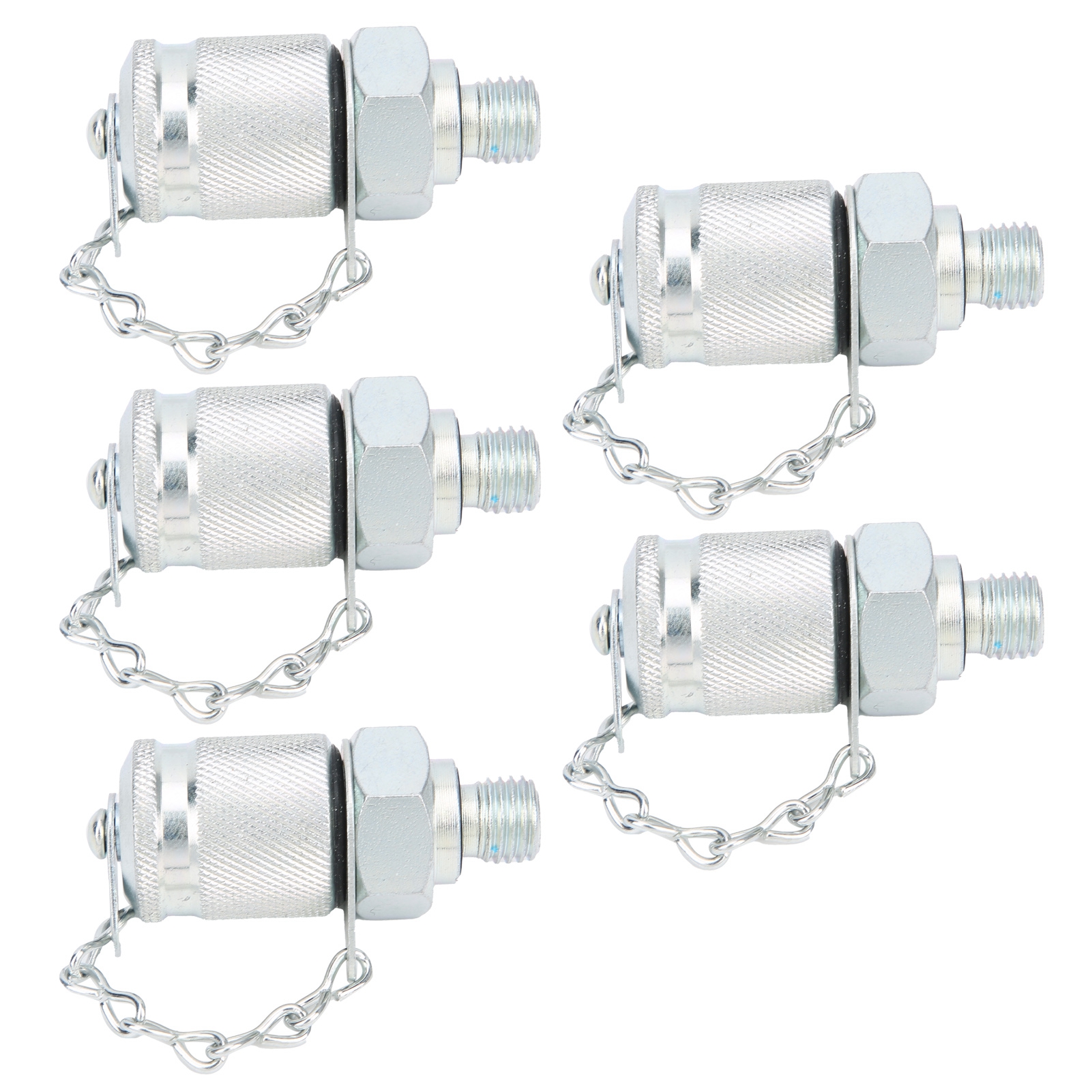 Satz Mit 5 Hydraulischen Prüfadaptern, Gewindeanschlüsse Für Pt/ppt-druckmessung, M10 X 1,25, Verzinkter Kohlenstoffstahl