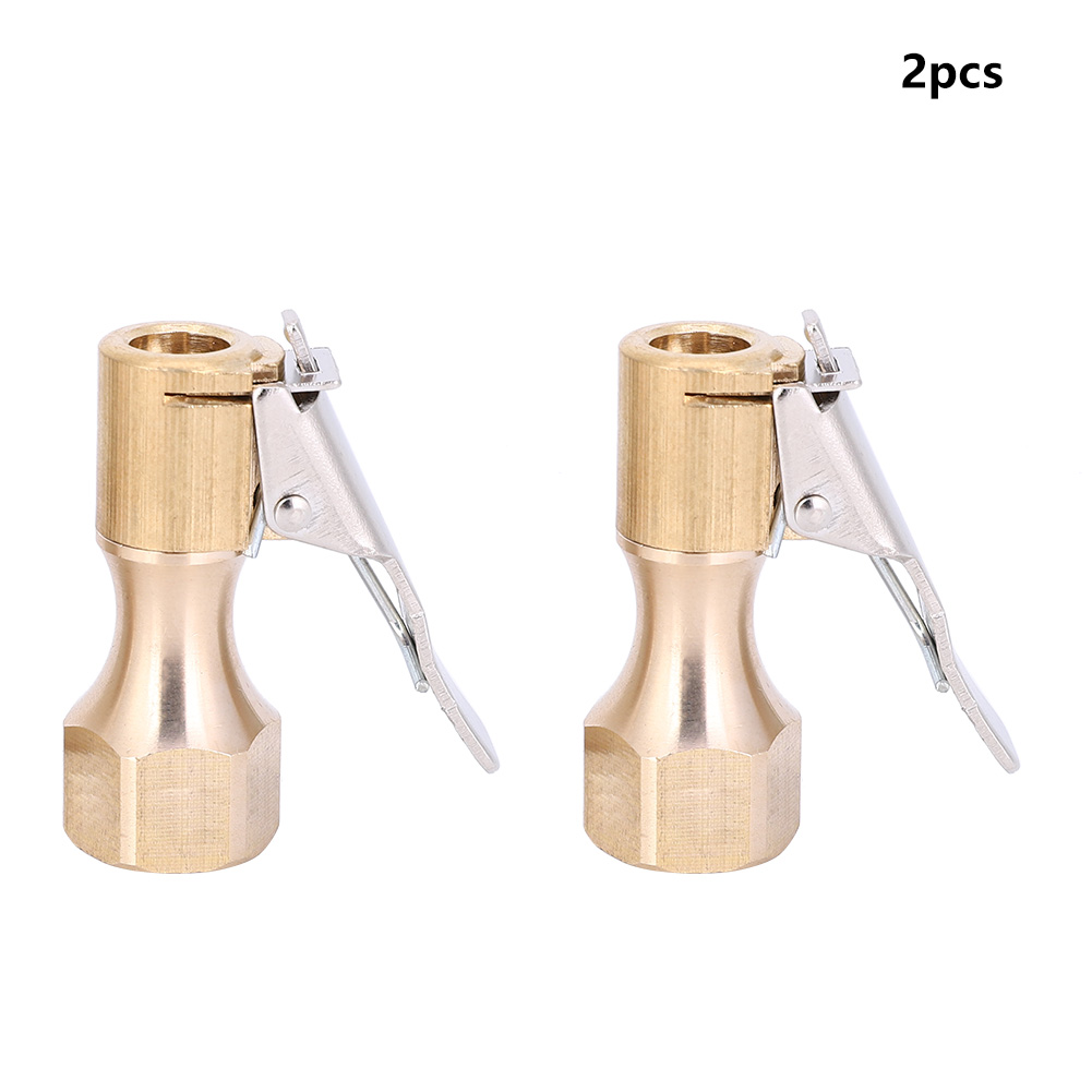 Set Mit 2 Luftpumpendüsen Aus Massivem Kupfer, 1/4-zoll-innengewinde, Clip-anschluss Und Klemmventilverbinder, Fahrradzubehör