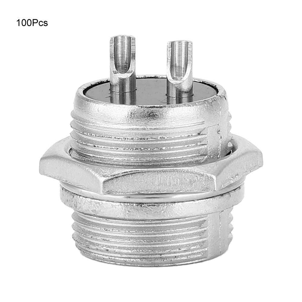 100 Stück Berm Universal-luftfahrtstecker, Edelstahlgehäuse, 2-poliger Stecker, 16 Mm