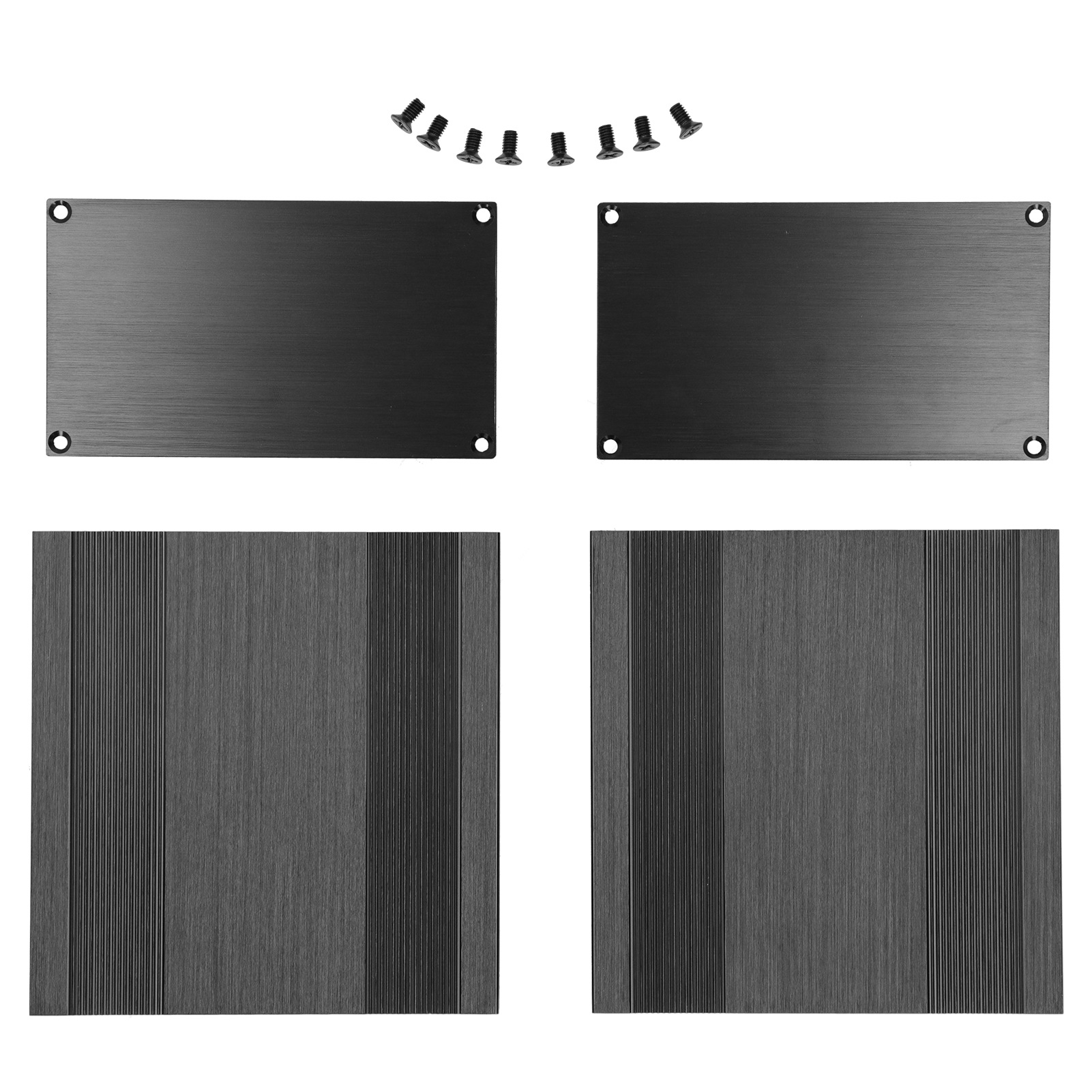 Gehäuse Aus Aluminiumlegierung Für Split-hifi-röhrenverstärker, Gebürstetes Schwarz, 82,2 X 145 X 150 Mm, Inklusive Schrauben