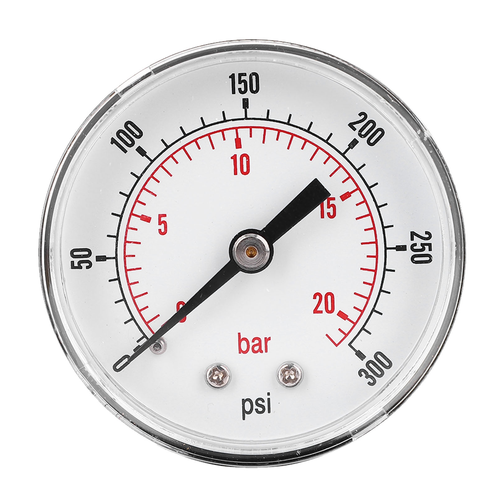 50-mm-manometer Mit 1/4-bspt-rückanschluss Für Luft, Wasser, Öl Und Gas (0-300 Psi 0-20 Bar)