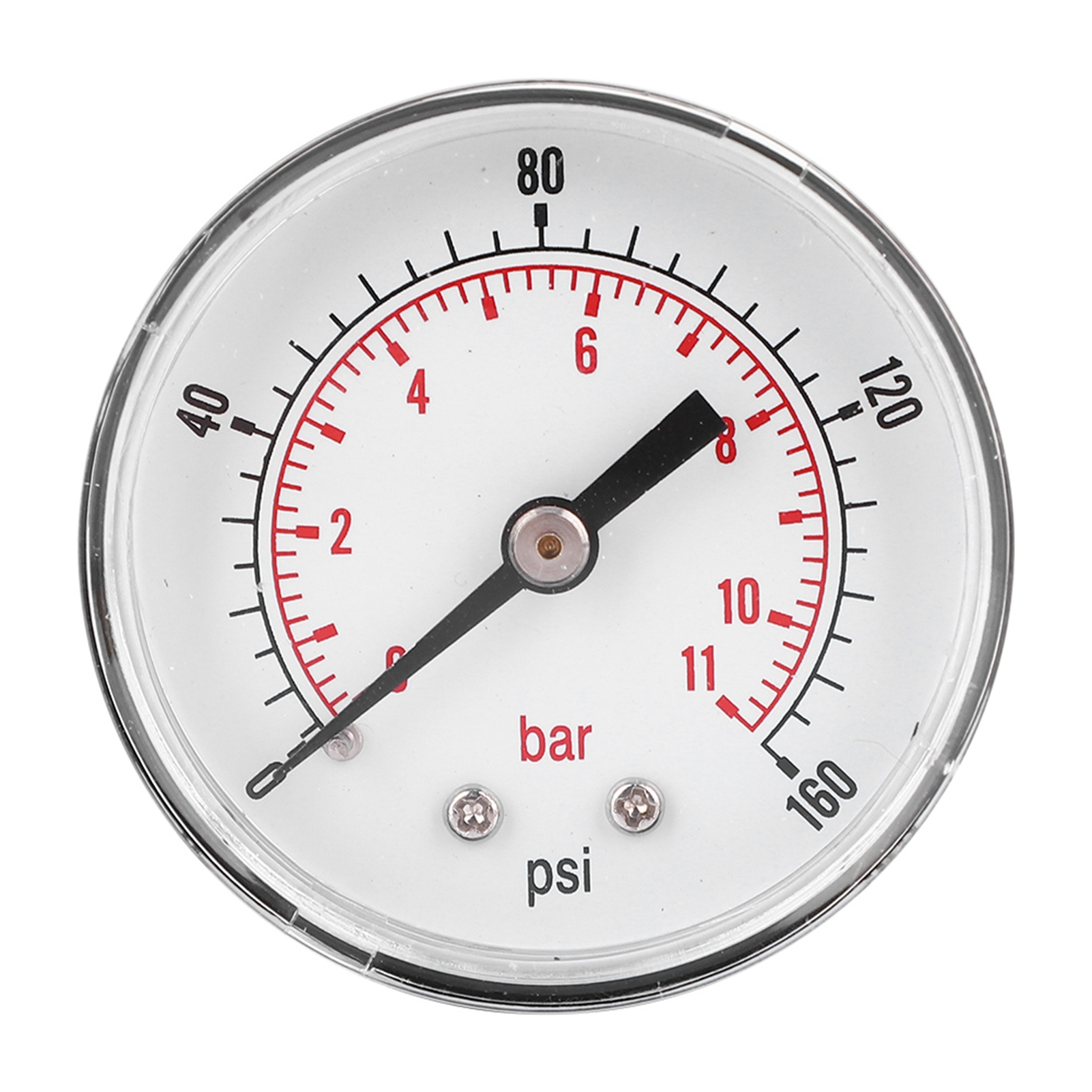 50-mm-manometer Mit 1/4-bspt-rückanschluss Für Luft, Wasser, Öl Und Gas (0–160 Psi 0–11 Bar)