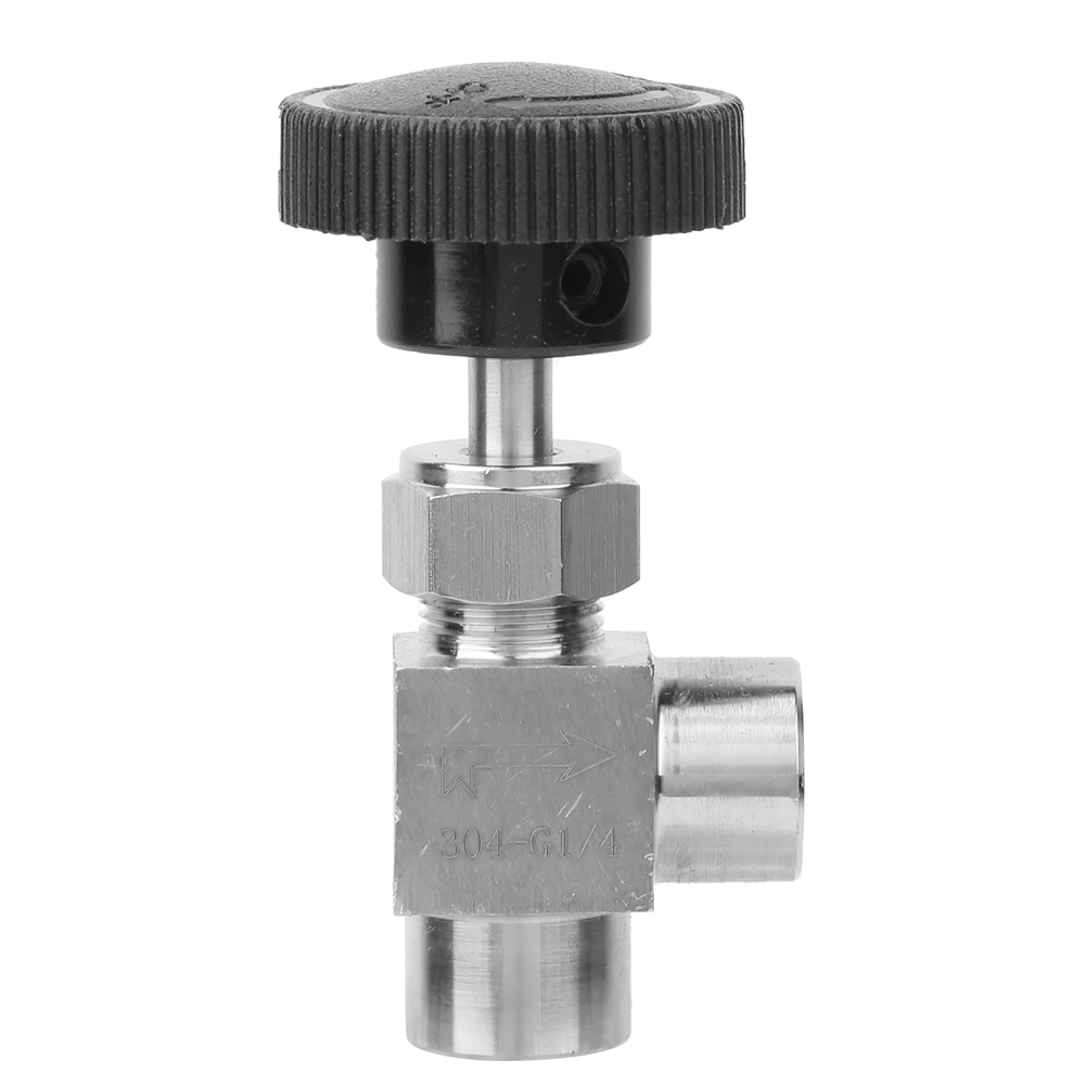 1/4"-nadelventil Aus Edelstahl 304 Mit Bspp-innengewinde, Winkelausführung, Für Wasser, Gas, Öl Und Kraftstoff