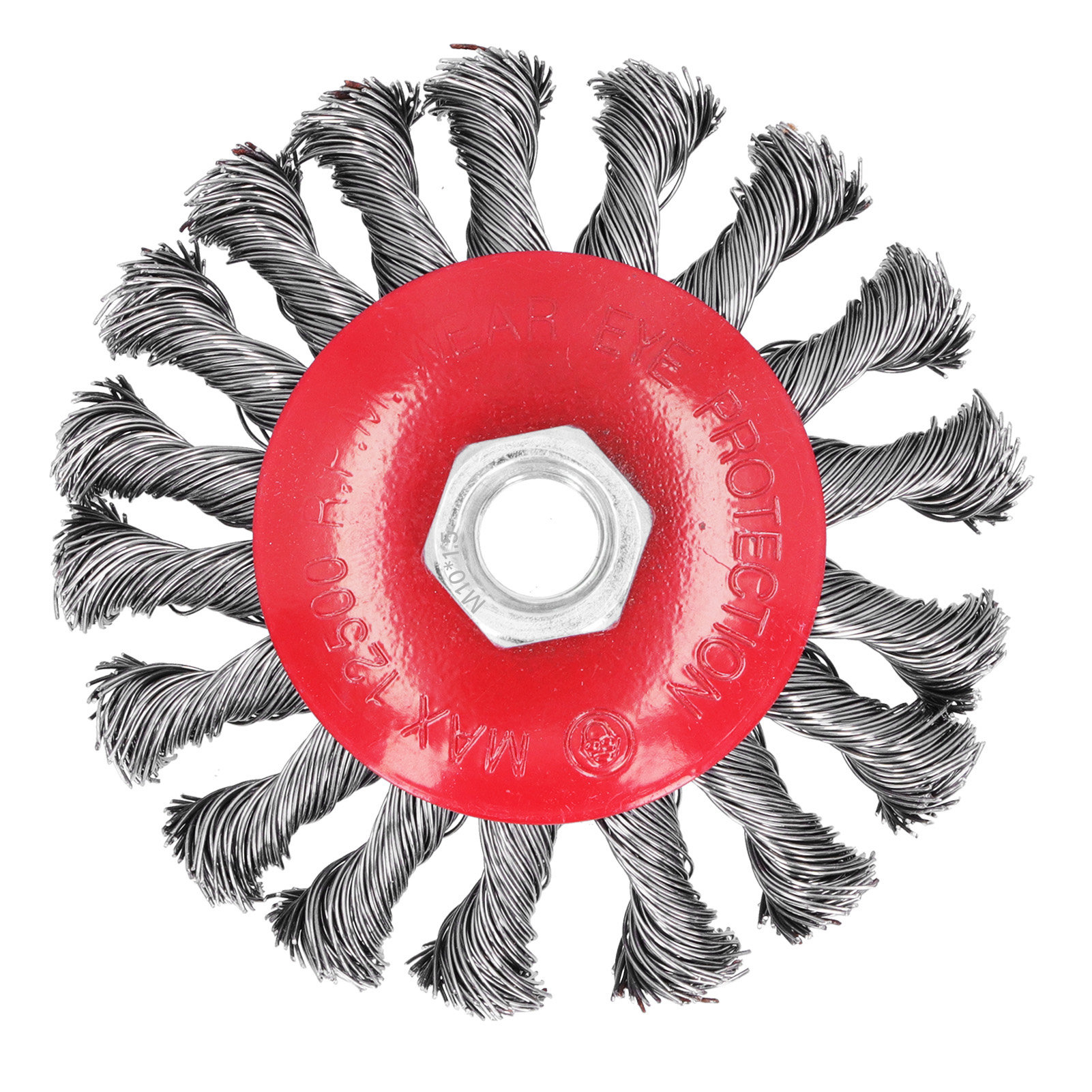 Geflochtene Drahtbürste Mit Verdrillten Stahldrähten Zum Schleifen, Entfernen Von Rost Und Farbe, M10x1,5-mutter, 101 Mm