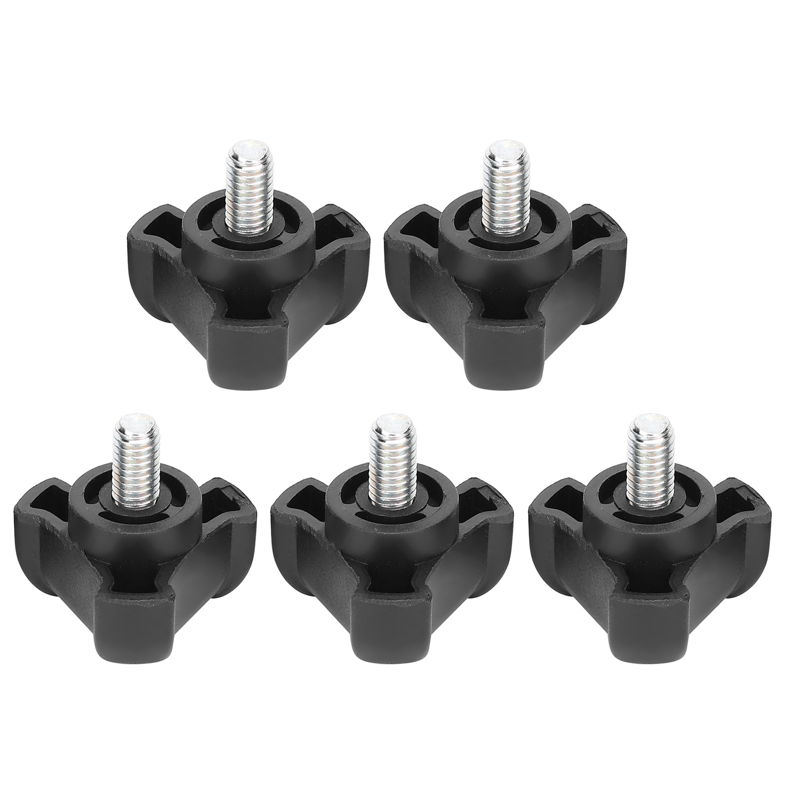 5 Stück M6-10 Mm Dreieckskopf-rändelschrauben Aus Abs-kunststoff Mit Ergonomischem Griff