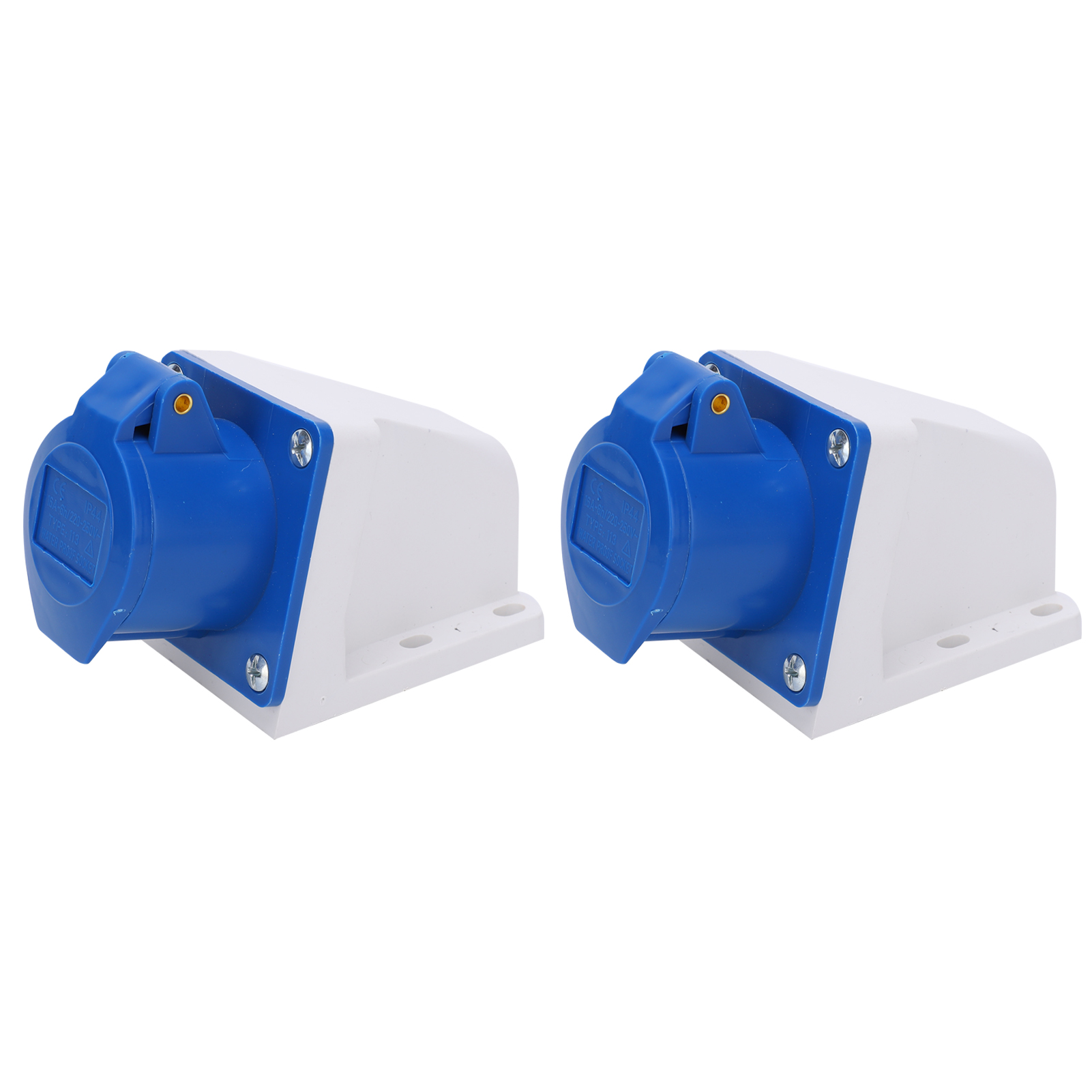 2er-pack Industrielle 3-polige, Einphasige, Explosionsgeschützte Und Wasserdichte Steckdosen, 16 A, 3 Löcher, 220–250 V