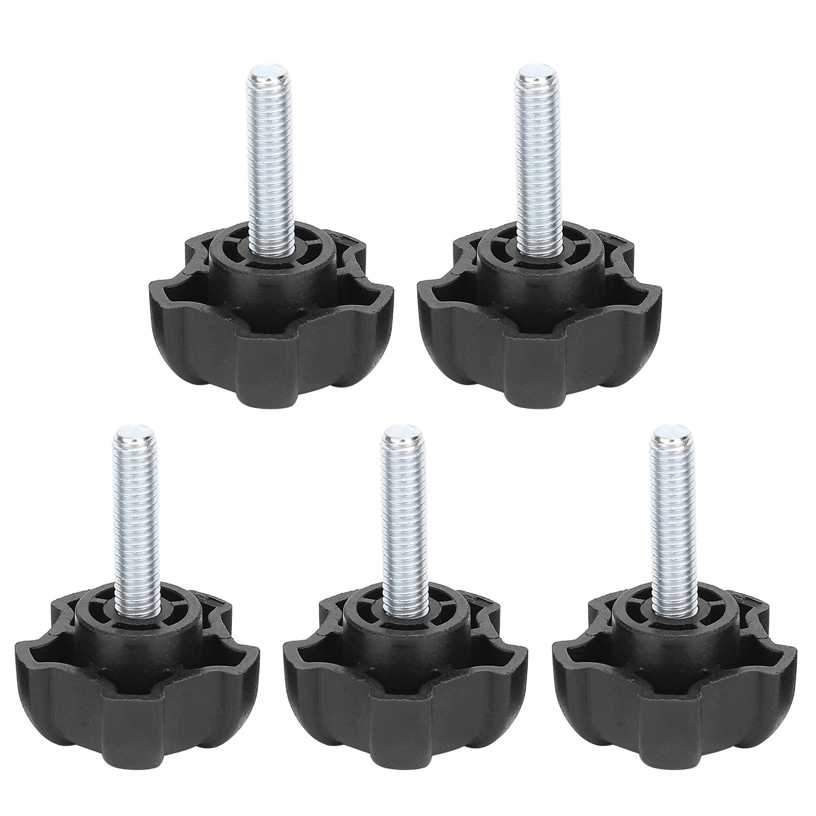 Satz Mit 5 M6 25 Mm Abs-kunststoff-handschrauben Mit 5-sternkopf Und Gerändeltem Griff