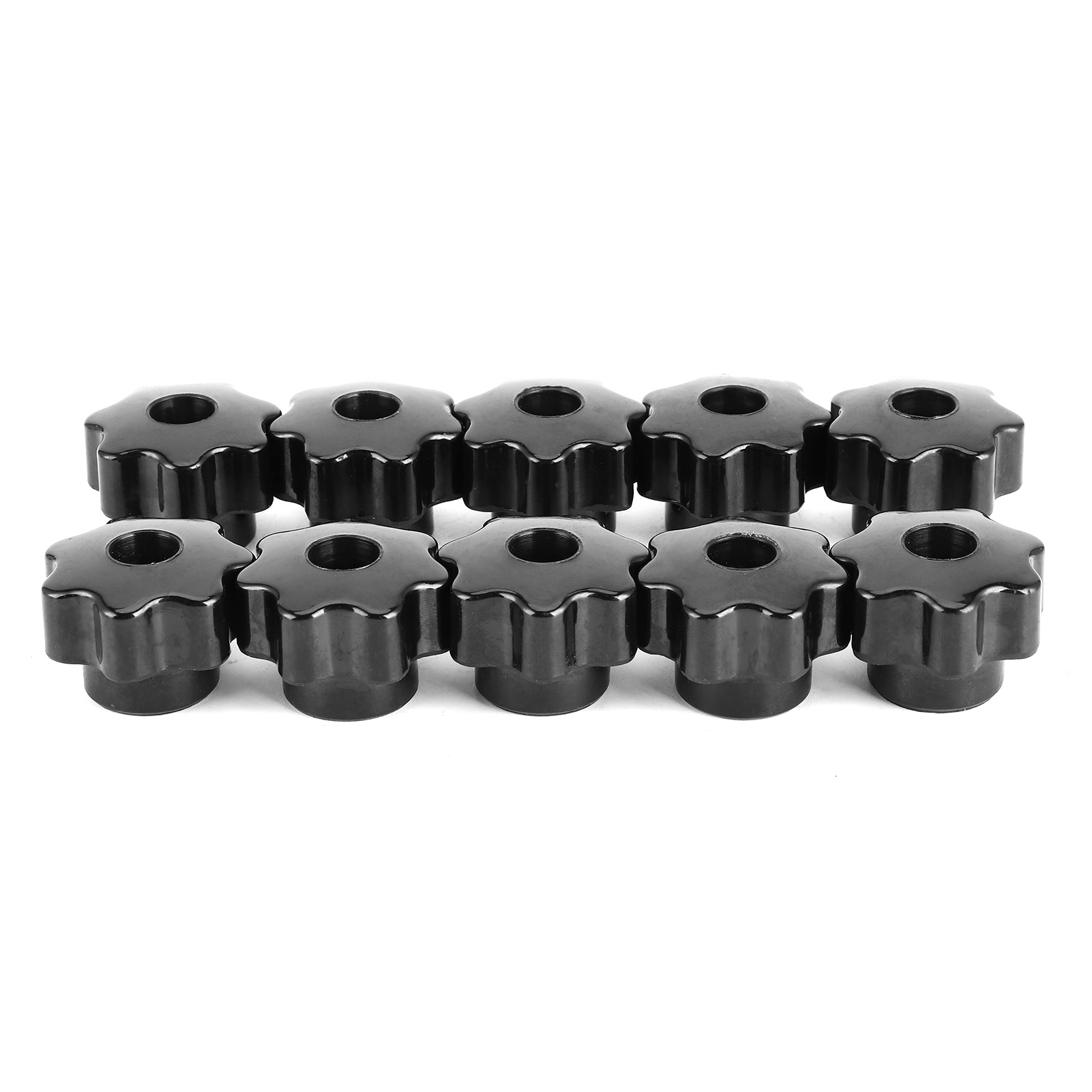 10 Stück Technische Kunststoff-muttergriffe Mit Messingkern, 8-mm-innengewinde, 7-zackiges Modell Für Werkzeugmaschinen Mit Cm8x32-durchgangsbohrung