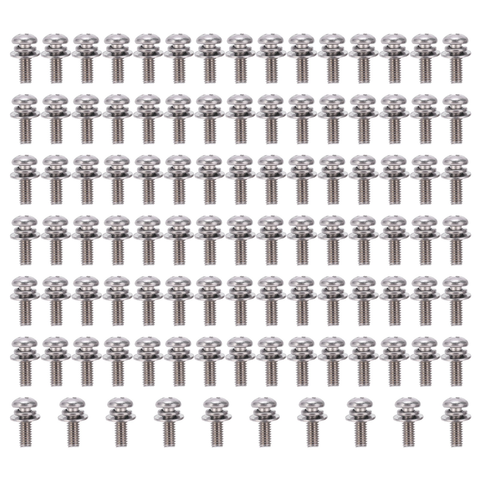 100 Senkkopfschrauben Mit Kreuzschlitz Und Unterlegscheiben Aus Edelstahl 304, Inklusive Muttern Und Schrauben