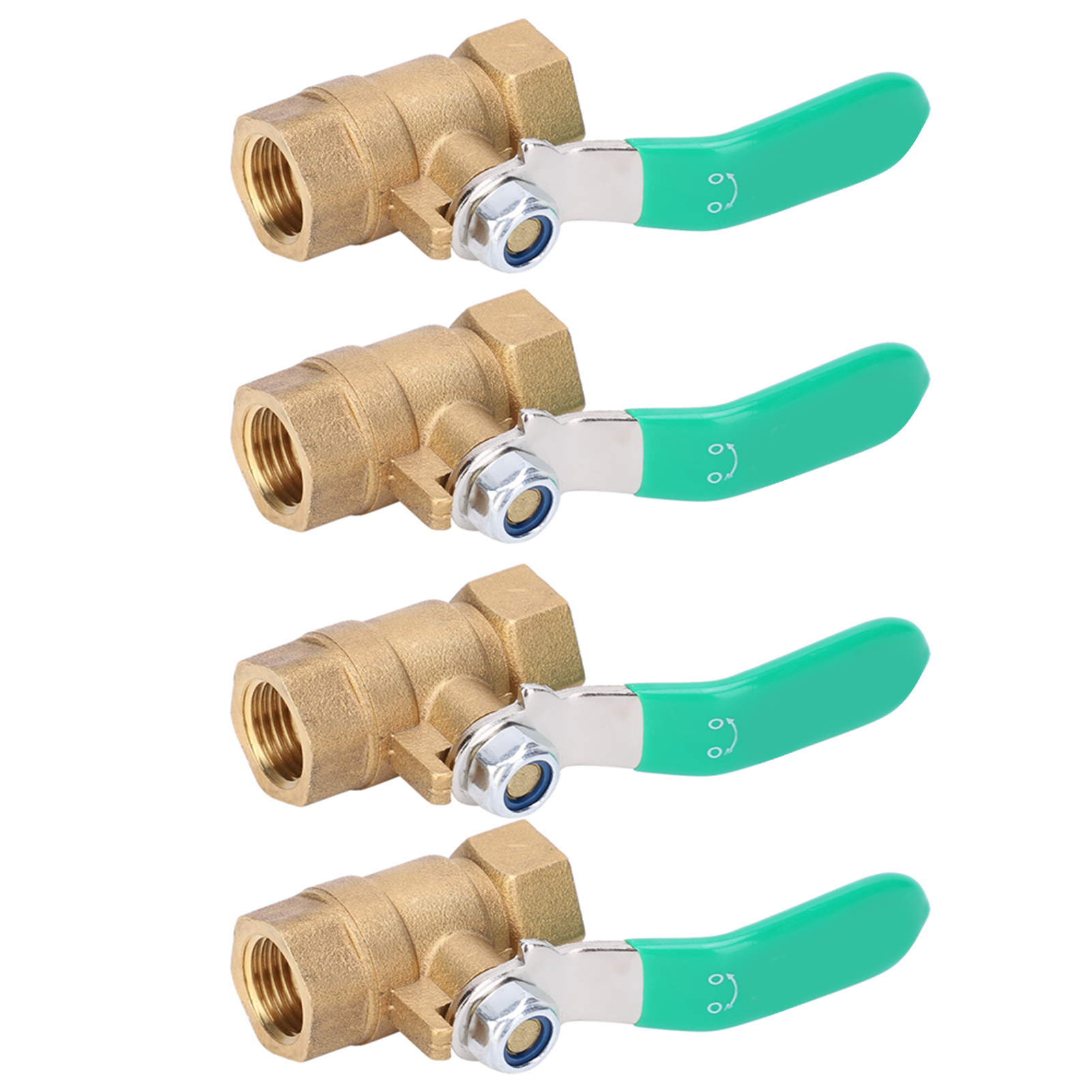 4-teiliges Set Aus Verdickten Messing-kugelhähnen Mit 1/4-zoll-innengewinde Zum Entlüften Von Sanitärsystemen Und Wasserleitungen