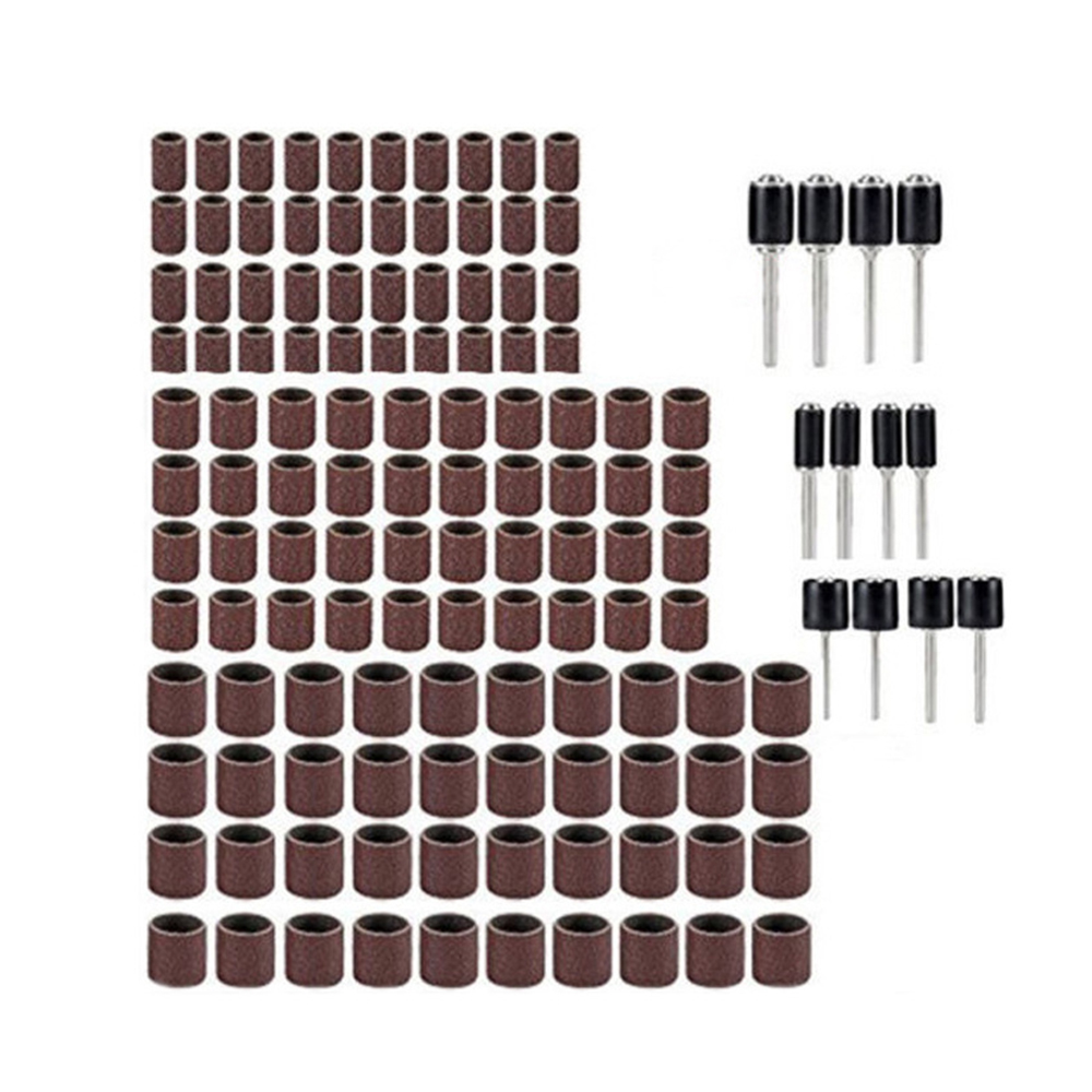 132-teiliges Trommelschleifset, Schleifhülsenset, Schleifscheiben Der Körnung 80 Mit 3,175 Mm Gummidornen, Trommeldornen, Schraubendreher, Trommel- Und Schleifhülsenset Für Rotationswerkzeuge