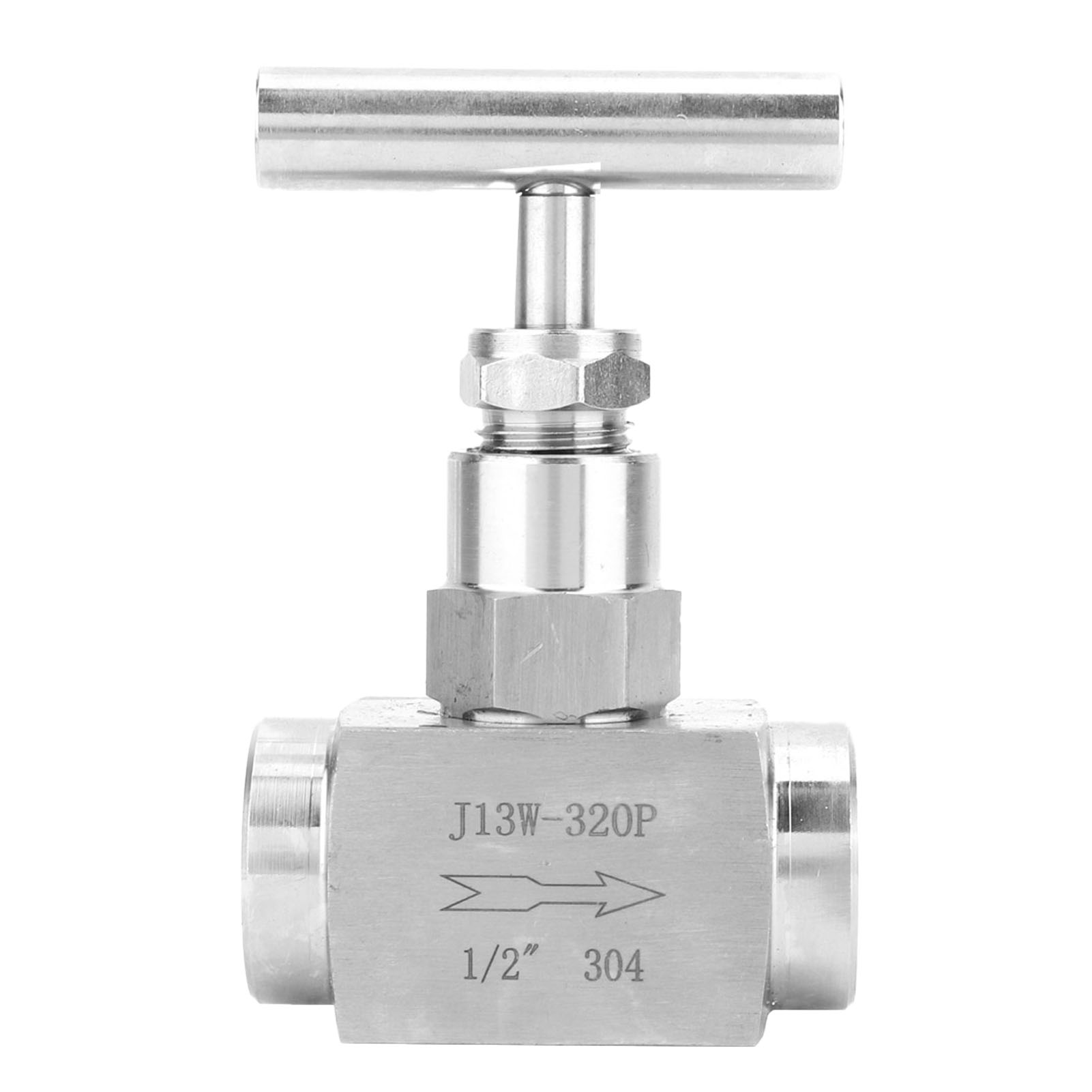 1/2 Zoll Edelstahl 304 Gerades Nadelventil Mit Bspp-innengewinde Für Wasser, Gas, Öl Und Kraftstoff