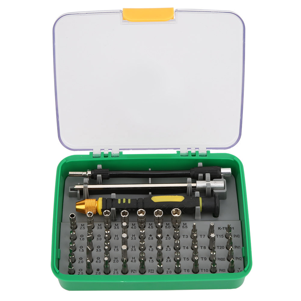 Set Mit 51 Multifunktionsschraubendrehern Aus Chrom-vanadium-stahl Zur Demontage Und Reparatur Von Präzisionsgeräten Mit Antistatischer Pinzette K-t9051