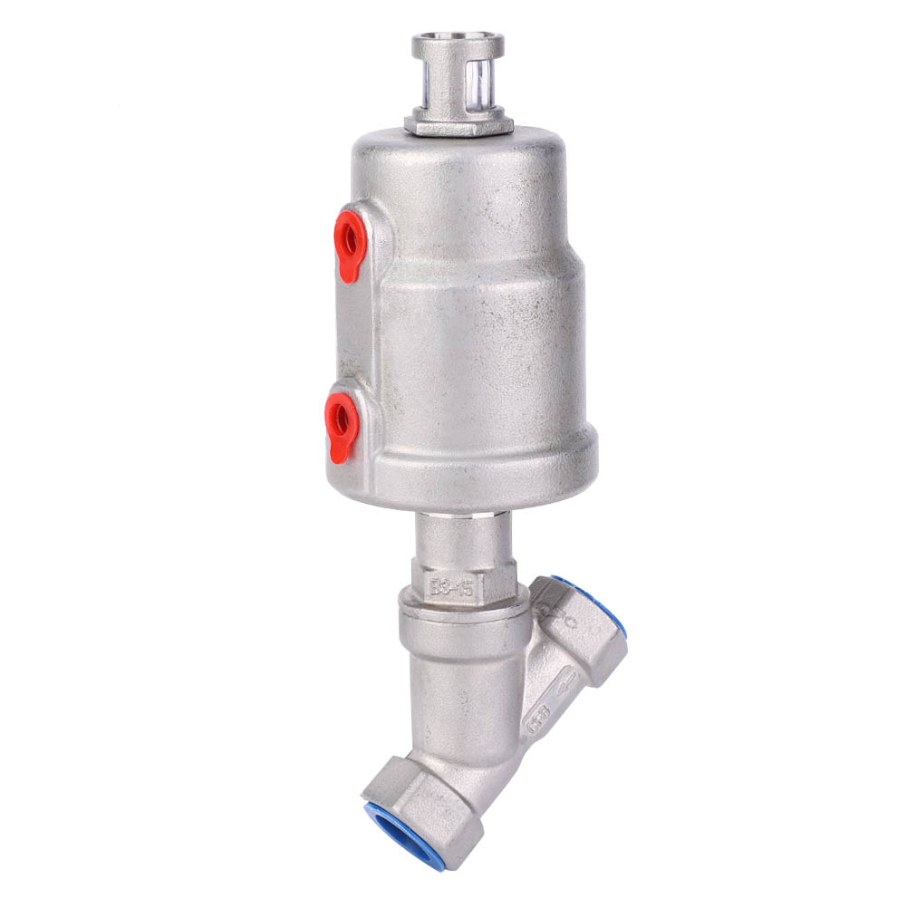 Pneumatisch Betätigtes Schrägsitzventil, Innengewinde, Edelstahl, Pneumatisch, Dampf, 1/2 Zoll Dn15