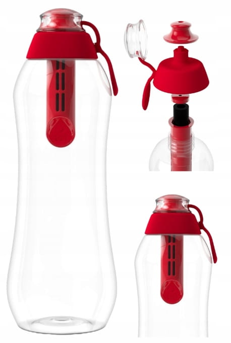 Dafi Soft Filterflasche Rot 0,7 L + 2 Kohlefilter