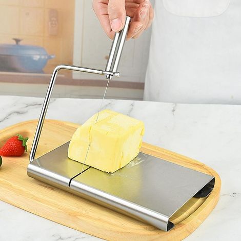 Schinken- Und Käseschneider Aus Edelstahl Mit Waage, Robustes Werkzeug Zum Schneiden Von Schokoladenkäse.
