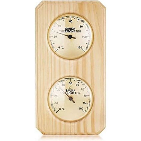 Saunathermometer Aus Holz: 2-in-1-temperatur- Und Feuchtigkeitsmessung (geeignet Für Den Heimgebrauch)