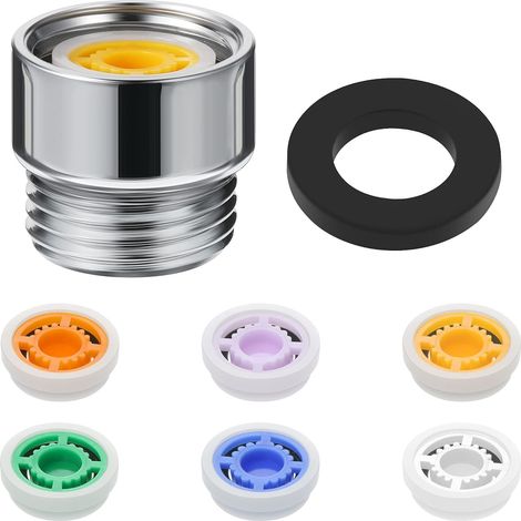 Set Mit 7 Duschdurchflussbegrenzern, Wassersparadapter, 1/2-zoll-durchflussbegrenzer, Steuerventil Für Fest Installierten Duschkopf Und Handbrause