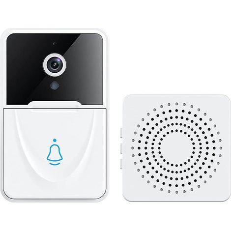 Intelligente Türklingel Mit Drahtloser Fernbedienung, Hd-nachtsicht Und Wiederaufladbarer Wlan-diebstahlsicherung.
