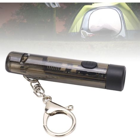 Usb-c-schlüsselanhänger Mit Wiederaufladbarer Taschenlampe, Mini-handlampe, Notfall-taschenlampe Für Den Außenbereich Mit Trillerpfeife,
