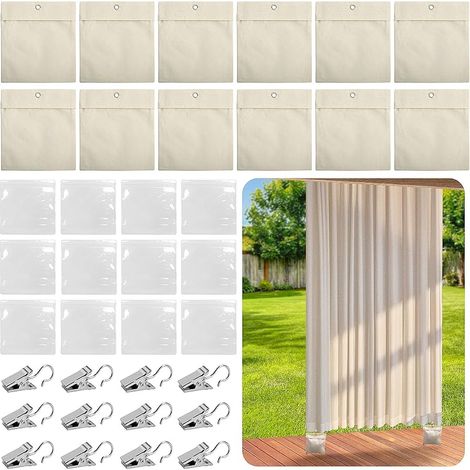 12er-pack Gewichtsbeutel Für Außenvorhänge – Tragbarer Gewichtsbeutel – Sandbeutel Für Außenvorhang – Schwerlast-gewichte Für Vorhänge, Pavillons, Cabanas, Pergolas Und Zelte