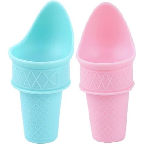 Set Mit 2 Wiederverwendbaren Mini-eistüten, Perfekt Als Gastgeschenk, Rosa Und Blau.