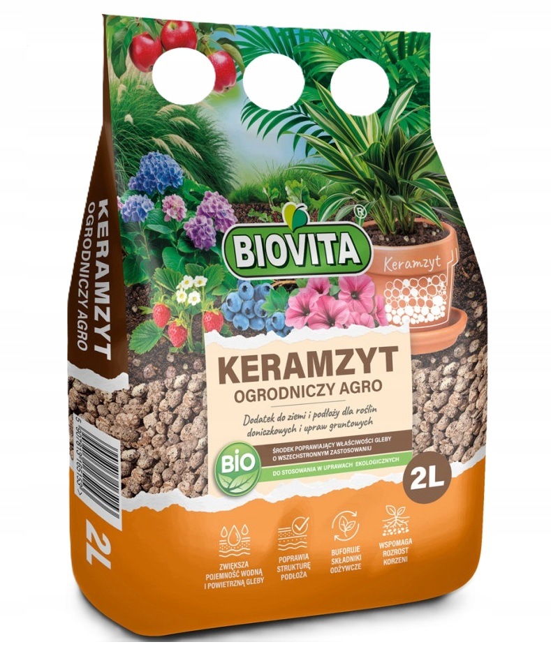 Biovita Blähton Für Den Gartenbau, 8-16 Mm, 2 L